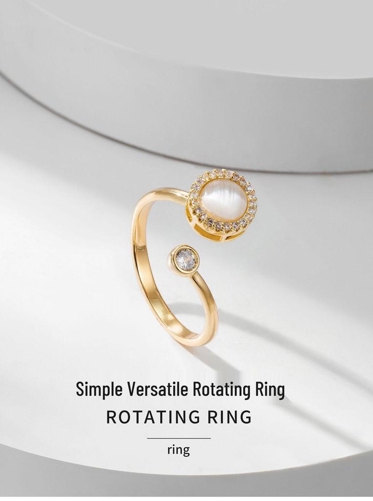 Chic Cat's Eye Rotatable Open Ring - Stylish and Versatile Index Finger Statement Jewelry