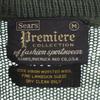Sears 70s vintage Long sleeve Suede leather switching sweater M knit Men's Used