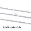 Minimalist Twist Chain 18k Gold Plated Stainless Steel Unfinished Waterproof Accessories for DIY Necklace Jewelry Making Supply