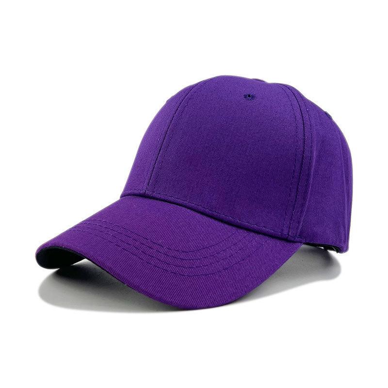 Korean Style Baseball Cap Black Autumn and Winter Women's Solid Color Hard Top Versatile Women's Light Board Baseball Cap Men