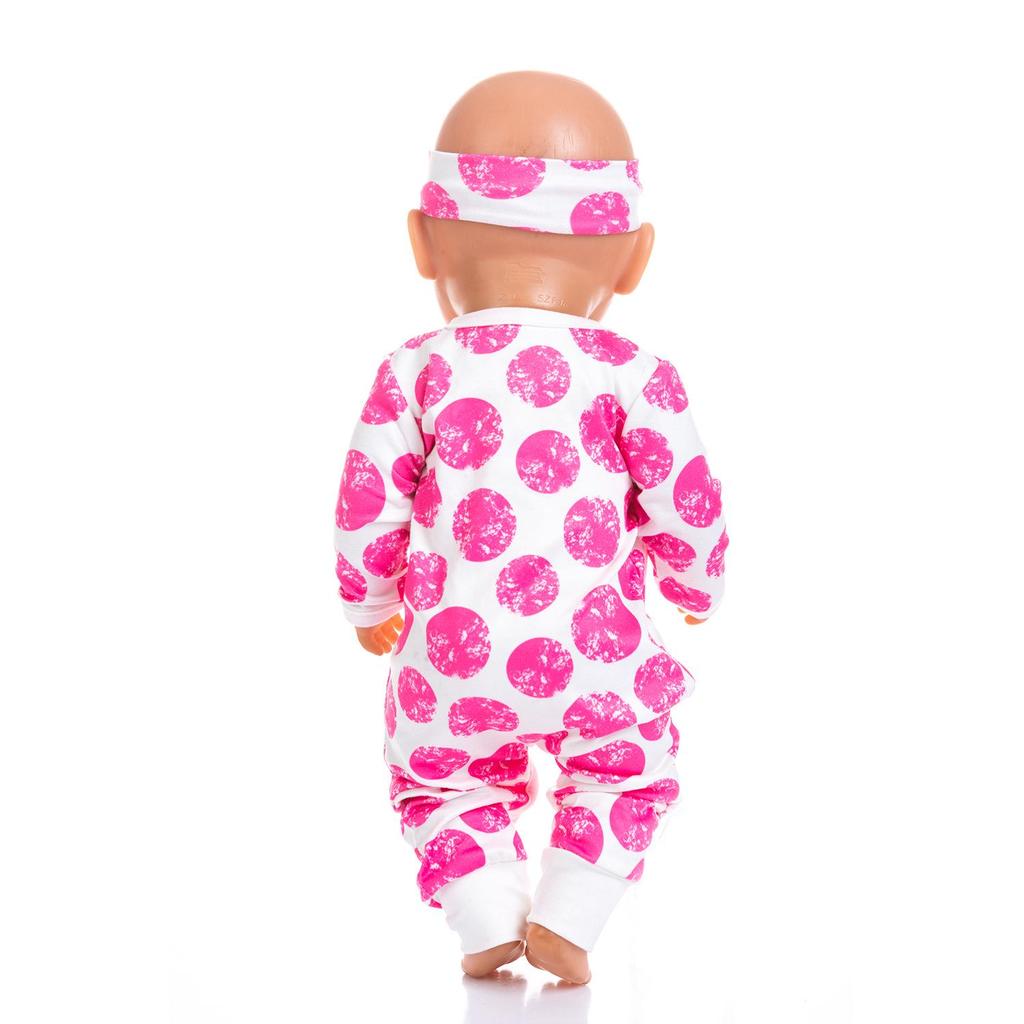 Children's 18-Inch Doll Dress-Up Onesie with Zipper and Accessories