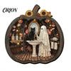 Collectible Wooden Puzzles Halloween Ghost Puzzle, Wood Pumpkin Shape & Garden Vintage Pattern Puzzle Puzzles, Decorative Table Centerpiece