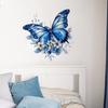 Removable Blue Butterfly Flower Wall Stickers For Living Room Wardrobe Bedroom Home Art Decals Decorative 29*30cm