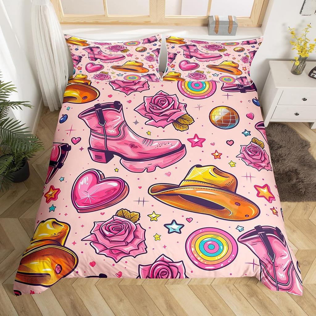 Hat Duvet Cover For Kids Boys Girls Queen Size Lightweight Down Quilt Covers  Bedroom Decor 2 Pillowcases 1 Duvet Cover No Quilt