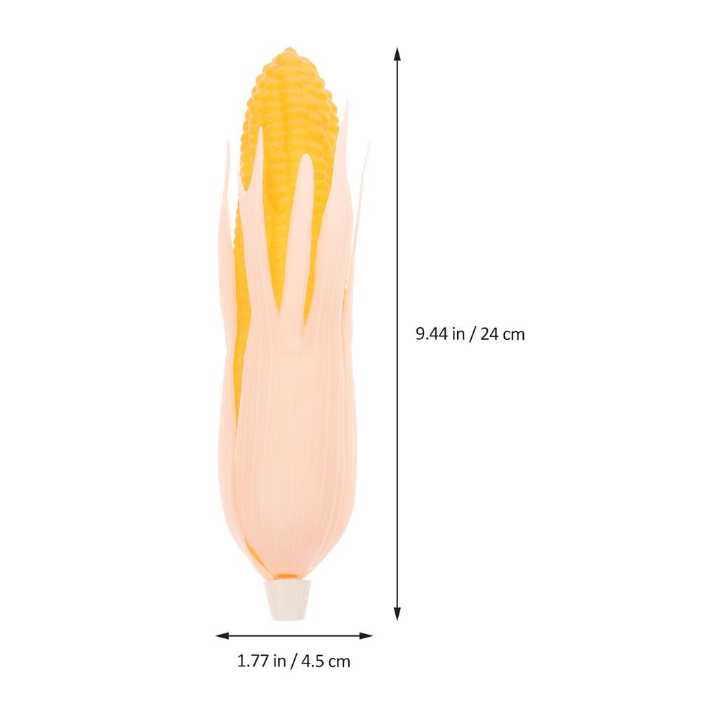 3Pcs Realistic Plastic Corn Decorations Lifelike Artificial Vegetable Props for Home Shop Bakery Party Food Display Photography