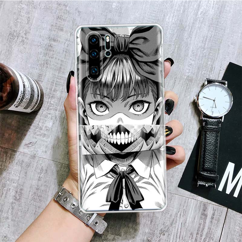 Horror Comic Junji Ito Tomie Tees Phone Case For Huawei Honor 10 9 20 9X 8A 8X 8S Lite Pro Y5 Y6 Y7 Y9S P Smart Z 2019 2021 10i