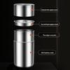 Stainless Steel Coffee Bean Canister With Leak Proof Seal For Storing Teas Nut Spices Camping Hiking Kitchen Essential