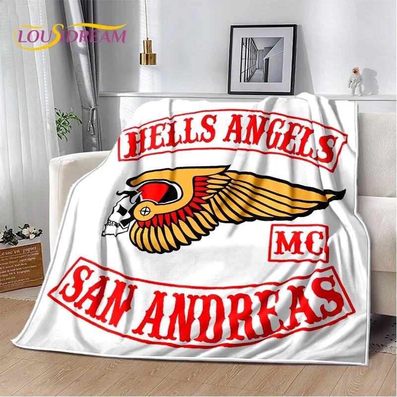 3D одеяло с надписью «Hells Angels MC», мягкое одеяло для дома, спальни, кровати, дивана, пикника, путешествия, офиса, одеяло, детское одеяло 125x150cm 50x60inch
