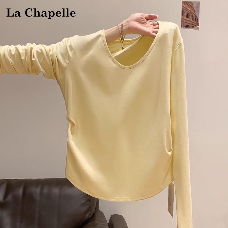 La Chapelle 2025 Slim Fit Pleated V-Neck Long Sleeve Top 2XL