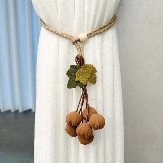 Yousheng 2Pcs Curtain Tie Pumpkin Decor No-Drill Installation Decorative Curtain Holders Living Room Bedroom Balcony Curtain Tiebacks