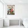 Rustic Vintage Inspirational Metal Tin Sign - 'Every Day Is A New Begin...' Hummingbird Garden Terracotta Pot Decor for Home Caf