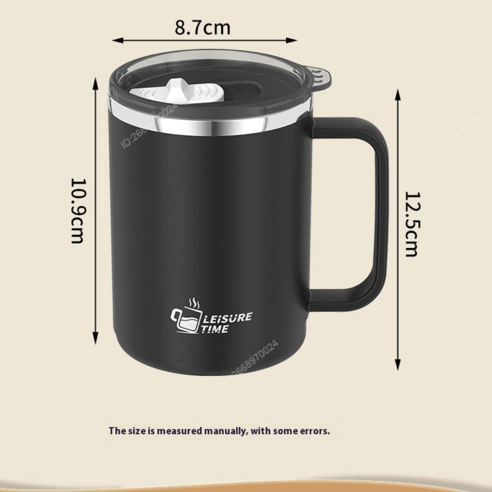 304 Stainless Steel Double-Wall Insulated Creative Simple Travel Mug with Lid Ideal for Tea and Beverages Durable Stylish Design
