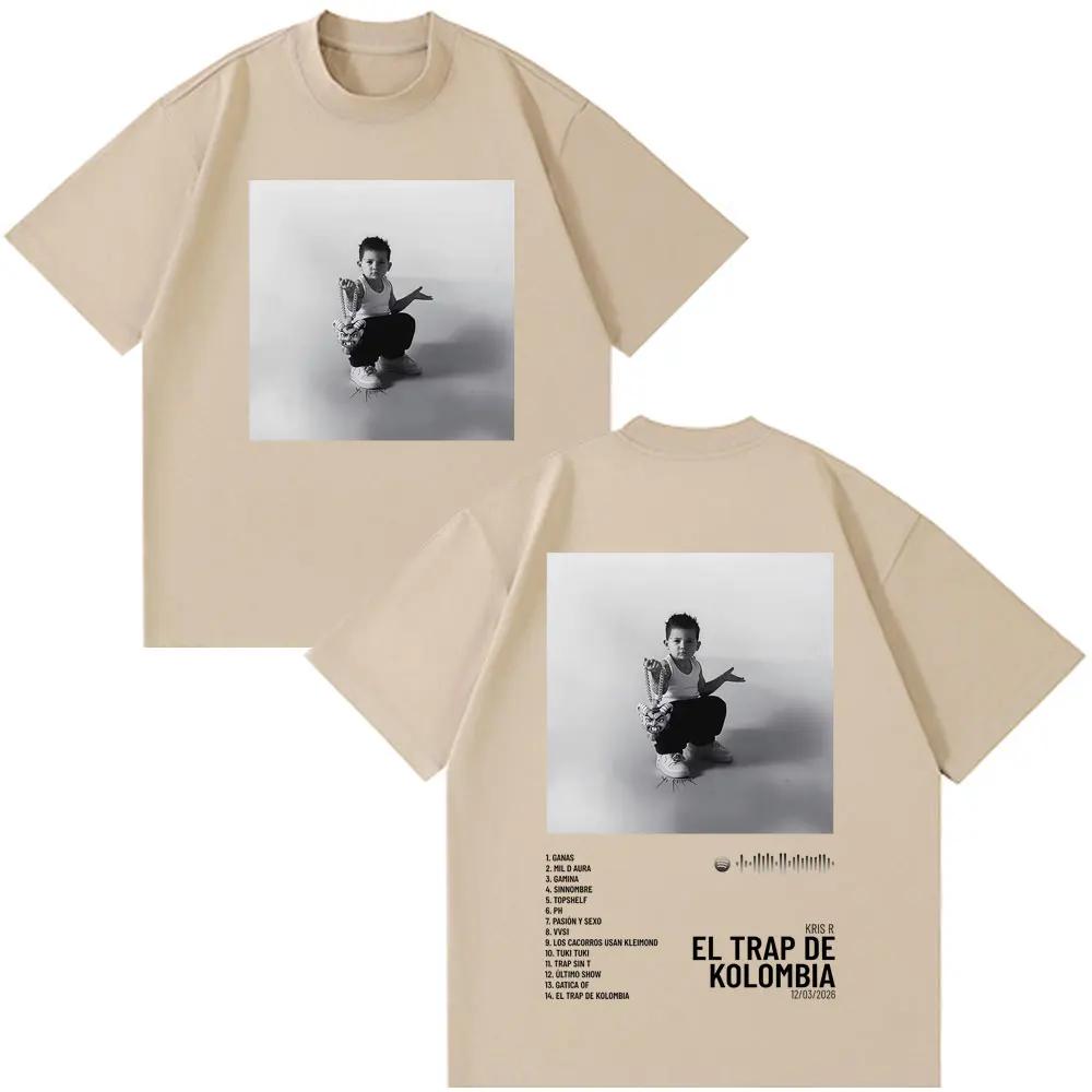 Rapper Kris R New Album 2026 Print Tshirt Unisex Women Vintage Hiphop Tshirts Summer Loose Casual Cotton Oversized Tshirts