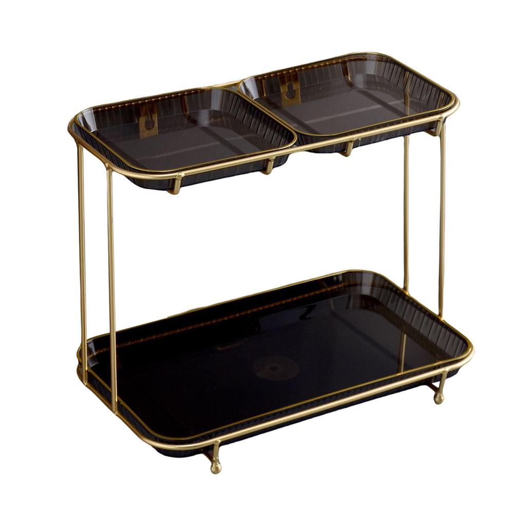Modern Bathroom Cosmetic Storage Rack Organizer Display Stand Makeup Tray 2 Tier Box Holder