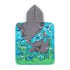 Ocean Adventure Shark Flat Print Hooded Beach Towel Kids Toddler Boy Summer Vacation Beach Pool Poncho Cloak Changing Robe