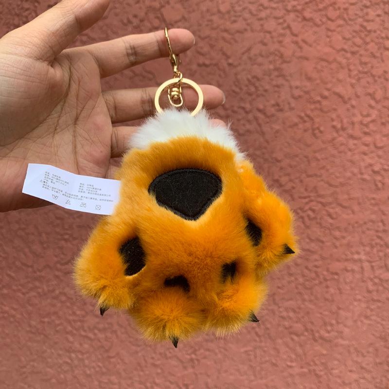 

Очаровательный плюшевый брелок в виде тигровой лапы - Леопардовый коготь, подвеска для рюкзака, подарок 12cm