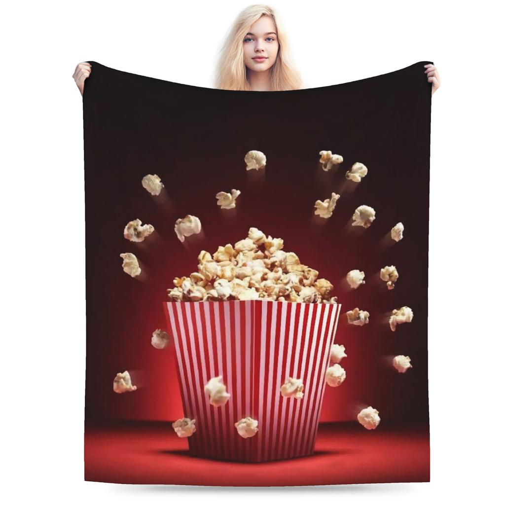 Popcorn Merch Blanket Lightweight Warm Cooking Working Grilling Baking Crafting Throw Blankets for Sofa Throws And Blankets