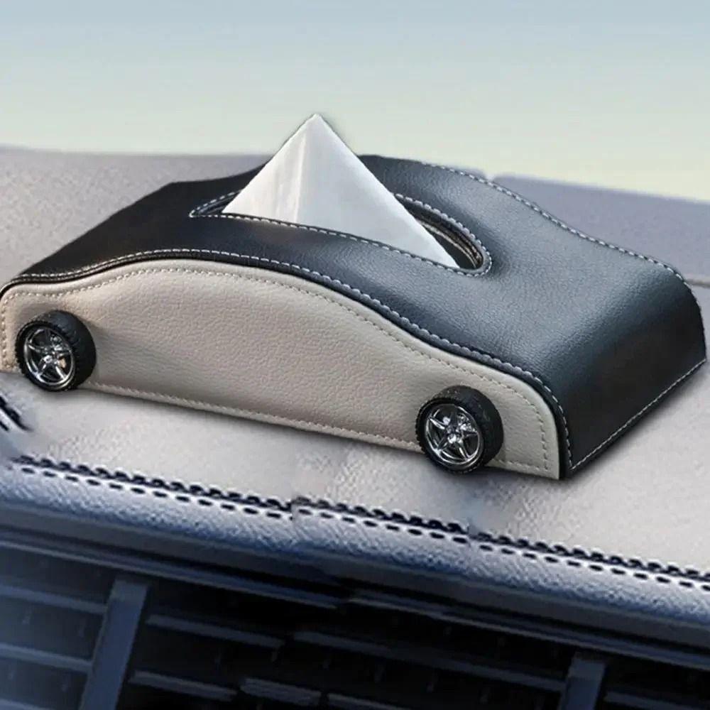 Simulated Tire Tissue Dispenser Creative Car Leather Tissue Organizer Auto Napkin Holder  Interior