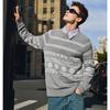 NVG·YOUNG Men's Fair Isle Crewneck Wool Blend Sweater