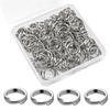 100 Pieces 12MM Split Rings for Keys Jewelry and Crafts Sturdy Iron Open Jump Rings Strong