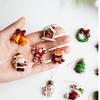 Snowman Design Xmas Ornaments Santa Motif Resin Charms Tree Hanging Decor  Tree Decoration