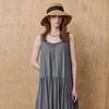 Back Open Strap Sleeveless Long Dress Ze08qp001nh