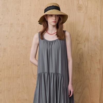 Back Open Strap Sleeveless Long Dress Ze08qp001nh