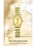 La Baoli Women's Exquisite Oval Dial Gold Steel Band Watch - Internet Celebrity Style