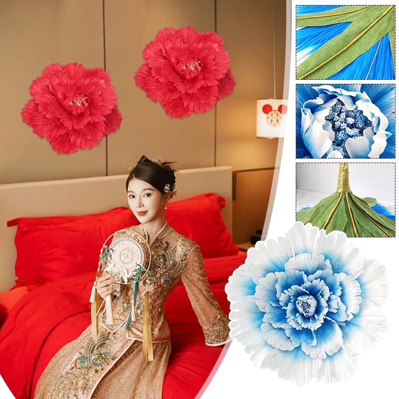 1 Pcs Artificial Large Peony Flower Wall Panels 30/40/50cm Silk Flower Head Wedding Backdrop Party Birthday Wall Hanging Decor