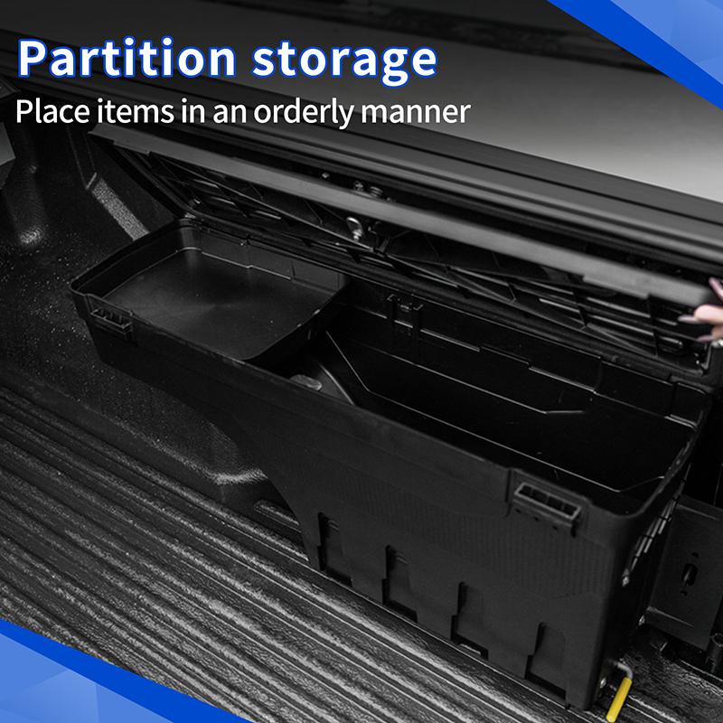 Truck Bed Storage Box Case Tool Box For Ford Ranger T9 Lockable Tailgate Swing Case Storage Tool Box Organizer Car Accessories