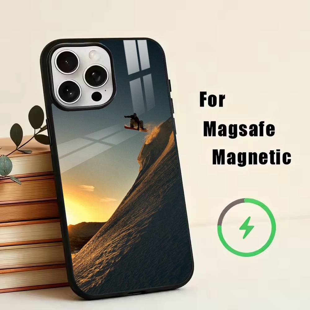 S-Skiing  Phone Case For iPhone17,16,15,14,13,12,11 Plus,Pro Magnetic with Magsafe Wireless Charging