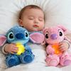 30Cm Anime Lilo&Stitch Plush Doll Breath Child Kawaii Soothes Toy Sets Baby Music Light Sleep Toy Sets Pink Stitch For Kids Gifts