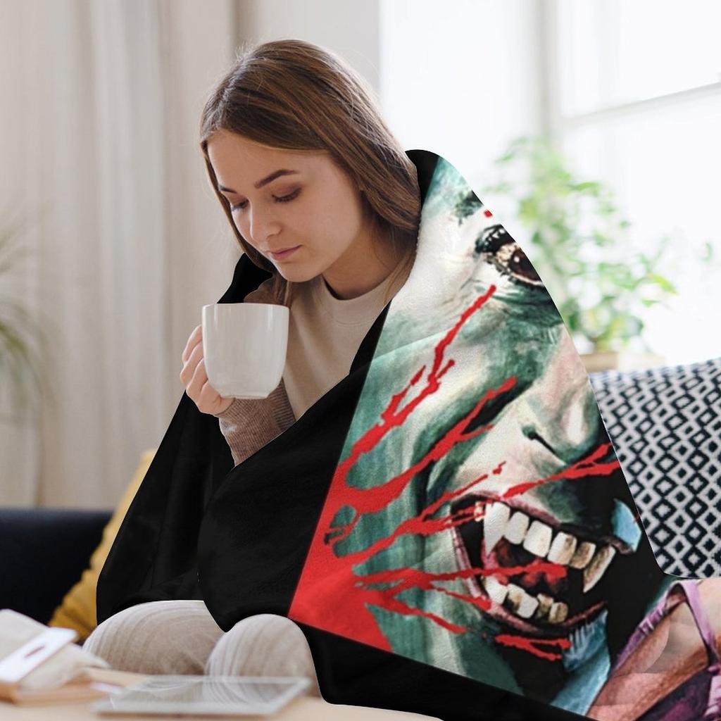Halloween Blood Scary Vampire Dracula Horror Movies 80s Fans Gifts Throw Blanket Cosplay Anime Sofas Kid'S Blankets