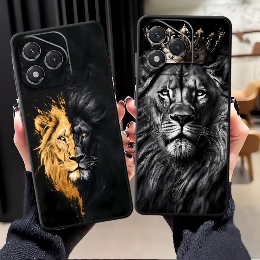 Animal Lion Pattern Case for Honor X8 X6 X9a 8X 90 Magic5Lite X7 200 400 Lite X5b 70 Black Soft Phone Cover
