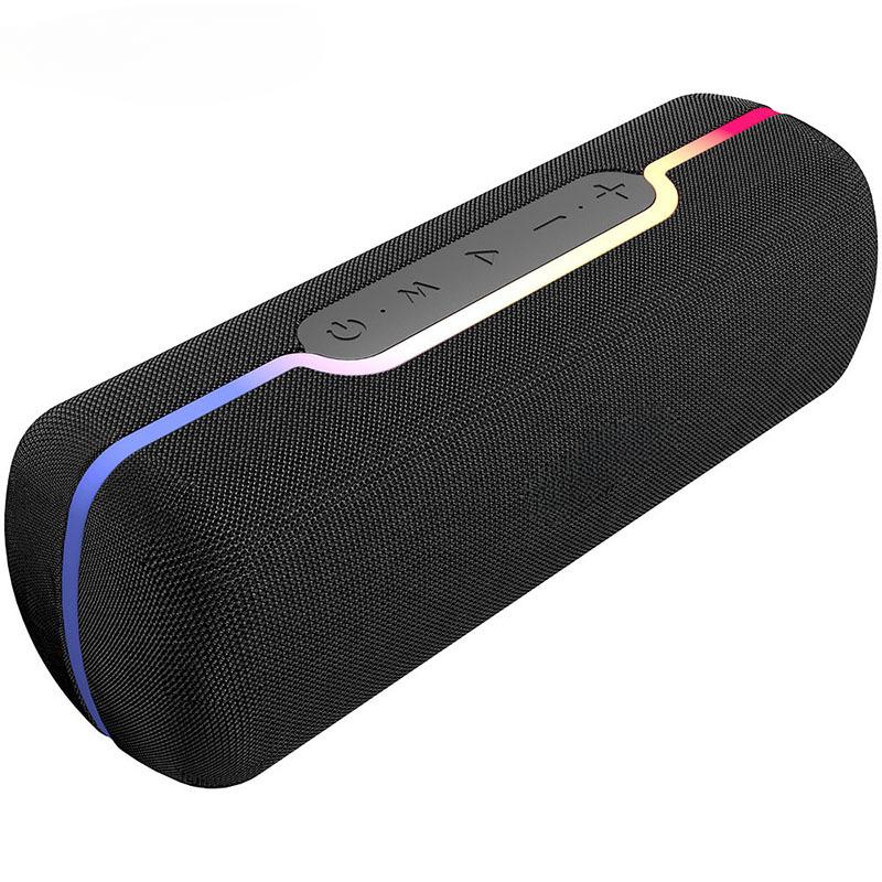 

Портативный Bluetooth-динамик, уличный динамик, беспроводной динамик с сабвуфером 20 Вт, двойное сопряжение, громкий стереобас, водонепроницаемый IPX5, двойной драйвер/USB/TF/AUX 22.4*7.2*7cm чёрный