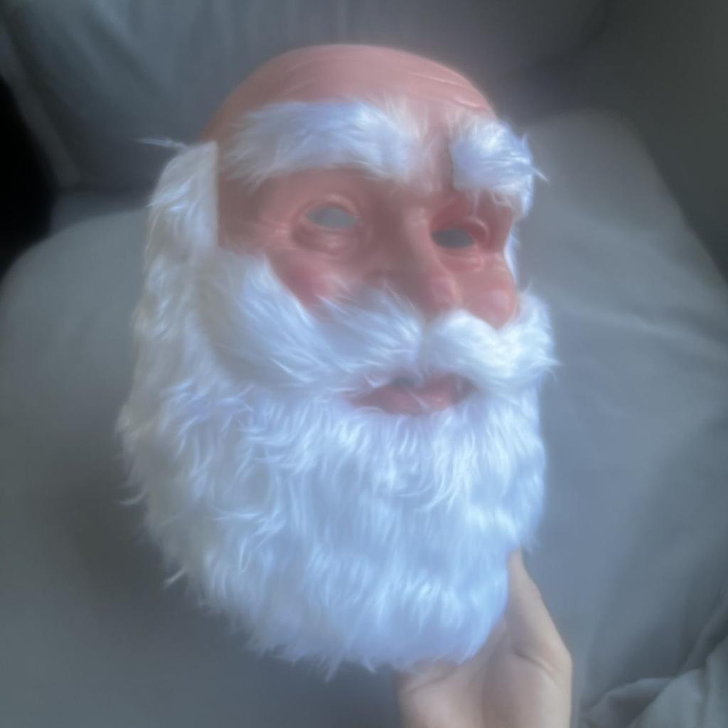 Santa Claus Mask Halloween Mask Headset Santa Claus Headset White Bearded Grandpa Mask