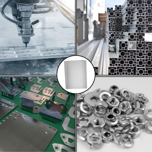 Yanuki 4-Piece Aluminum Plate, 300x200x2mm, 2mm Aluminum Plate, A6061