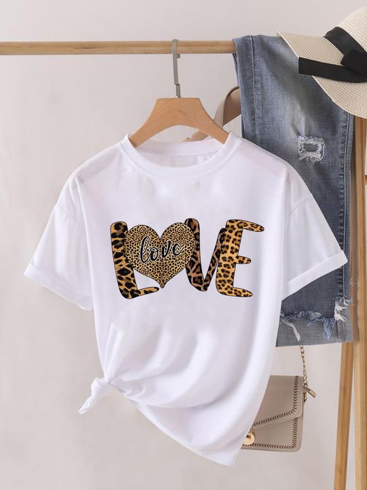 (Asian Size) Cartoon Cute 90s Lady Female Top Printed Fashion Graphic Short Sleeve T-shirts Tee Clothing Women Casual T Shirt
