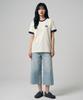 Osillos C106 Roll-Up Trim Ringer Short Sleeve T-Shirt_Cream