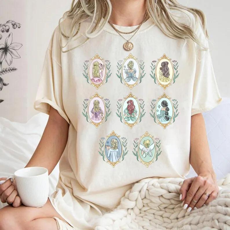 Vintage Retro Watercolor Disney Princess Digital   Disney Girls Trip download Princess Birthday Girl S