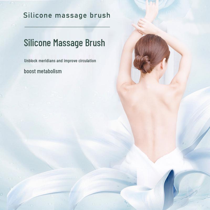 Silicone Meridian Massage Brush - Universal Soft Glove for Essential Oil Body Bath & Beauty