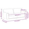 2 Seater Sofa Burgundy Red 140 cm Faux Leather
