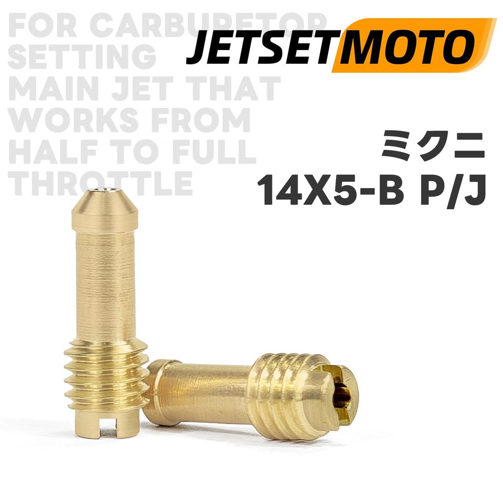 Pilot Jet Jetsetmoto Mikuni/Large (14X5-B) #30#32.5#35#37.5#40#42#42.5#50 Pilot Jet 8 Piece Set for Motorcycles Compatible