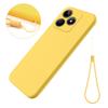 For Realme C51s 4G Case Liquid Silicone Anti-Scratch Phone Cover with Hand Strap