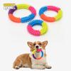 CAWAYI KENNEL Giocattolo ad Anello con Spine in Gomma TPR Colore Arcobaleno Giocattoli da Masticare per Cani Piccoli Grandi Cuccioli Animali Giocattolo per la Masticazione dei Denti Forniture D9230
