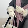 Knitted Lamb Wool Gloves Finger-splitting  Gloves Simple Women Mittens  Female
