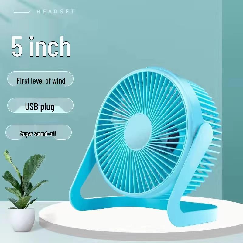 Compact Silent Electric Fan for Home, Office, or Dorm