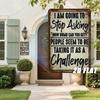 Sassy Humorous "Taking It As A Challenge" 2D Metal Plaque, Vintage Sarcastic Decor, Home Art Accent for Wit & Sarcasm Fans