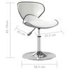 VidaXL Chaise de Salle à Manger Siège à Dîner Chaise Pivotante de Repas Siège de Cuisine Meuble de Cuisine Hauteur Réglable 3088595