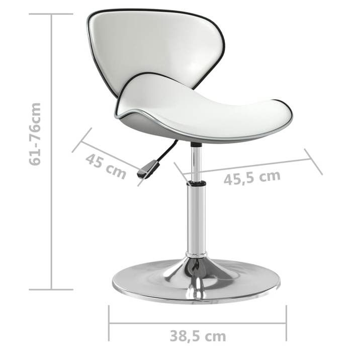 VidaXL Chaise de Salle à Manger Siège à Dîner Chaise Pivotante de Repas Siège de Cuisine Meuble de Cuisine Hauteur Réglable 3088595